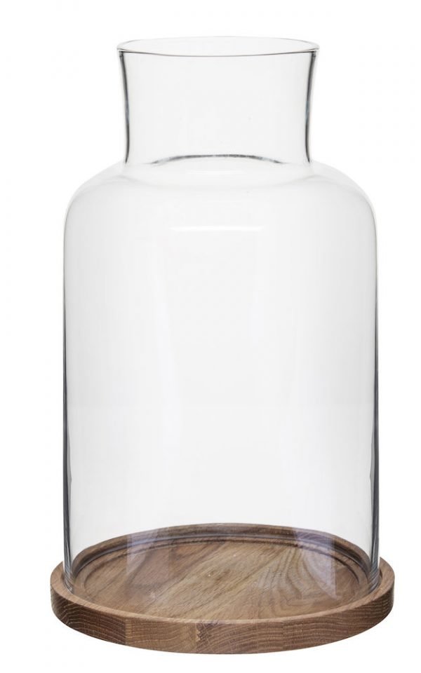 Sagaform Oval Oak Kynttilälyhty Puu 36 Cm