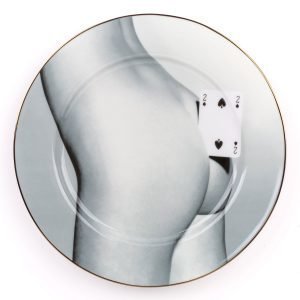 Seletti Toiletpaper Lautanen Two Of Spade Ø27 Cm