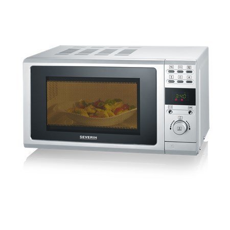 Severin MW 7854 Mikro Grillillä ja LCD-Display Hopea