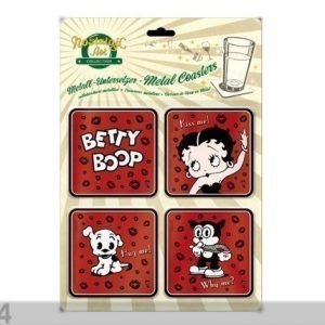 Sg Retro Lasinalusta Betty Boop 4 Kpl