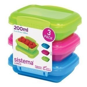 Sistema Lunch 2016 200ml 3 pack Coloured