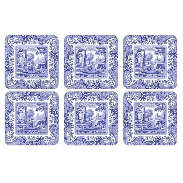 Spode Blue Italian Lasinalunen 105x105 Mm 6 Kpl