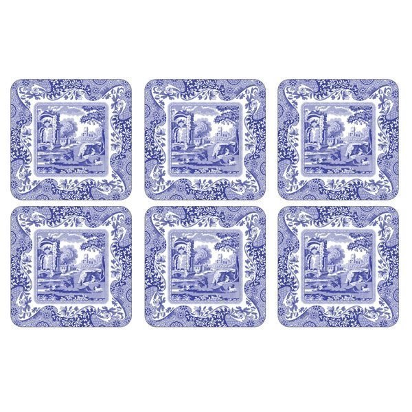 Spode Blue Italian Lasinalunen 10x10 Cm 6 Kpl