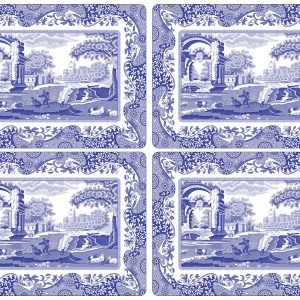 Spode Blue Italian Pöytätabletti Korkki 4 Kpl