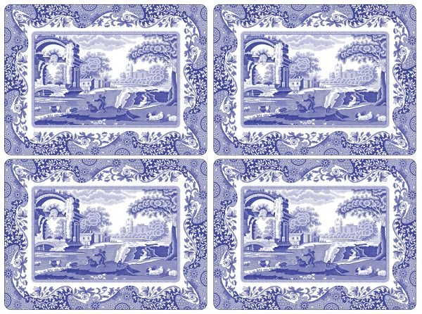 Spode Blue Italian Pöytätabletti Korkki 4 Kpl