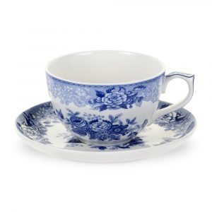 Spode Blue Room Jumbokuppi Ja Aluslautanen Blue Rose 560 Ml