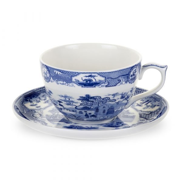 Spode Blue Room Jumbokuppi Ja Aluslautanen Gotic Castle 560 Ml