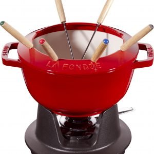 Staub Fondue Setti Valurauta Punainen 1.65 L