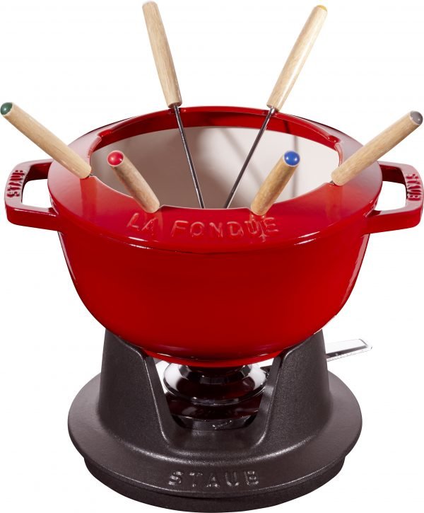 Staub Fondue Setti Valurauta Punainen 1.65 L