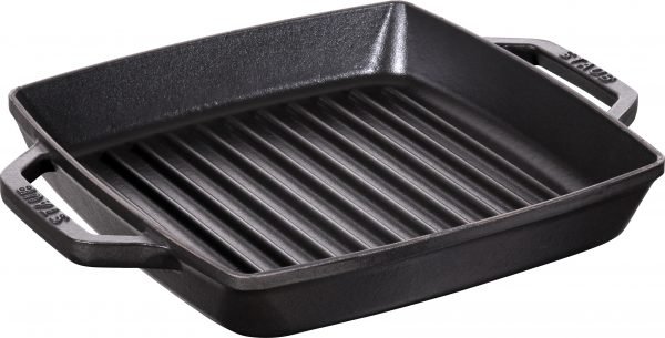 Staub Grils & Poêles Pure Grillipannu Suorakulmainen Valurauta Musta 33 Cm