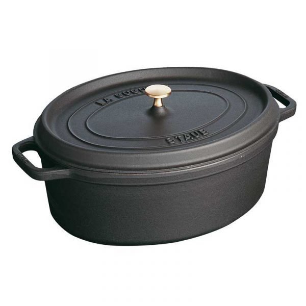 Staub Ovaali Pata Valurautaa Musta 5.5 L