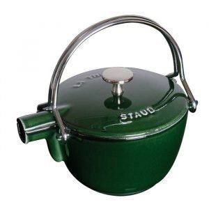 Staub Pyöreä Teekannu Valurautaa Vihreä 1