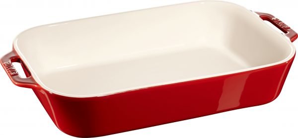 Staub Uunivuoka Neliskulmainen Kivitavara Punainen 34x24 Cm