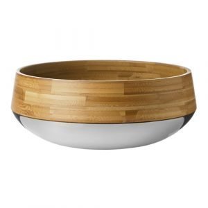 Stelton Kontra Hedelmä / Salaattikulho Bambu / Teräs Ø29 Cm