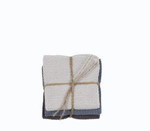Södahl Knitted Kitchen Tiskirätti Harmaa/Sininen 3-pack 25cm x 25cm