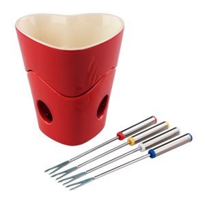 Tala Fondue Setti Sydän Keramiikka