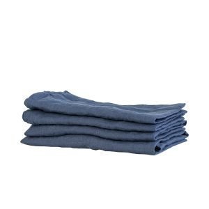 Tell Me More Washed Linen Keittiöpyyhe Navy Blue