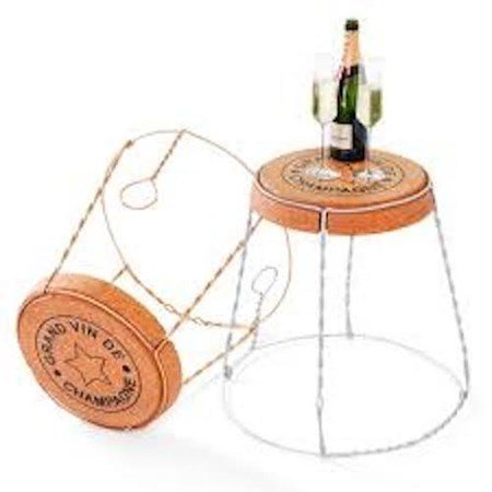 The Wine Journal XL Cage Sidetable hopea- hopeajalkainen taso