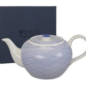 Tokyo Design Studio Teekannu 14x19 cm sinisiä aaltoja 1 l