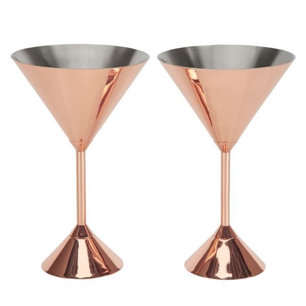 Tom Dixon Plum Martinilasi Kupari 2-Pakkaus