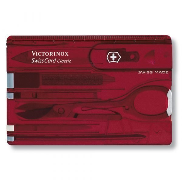 Victorinox Swisscard Classic Rubiininpunainen Läpikuultava