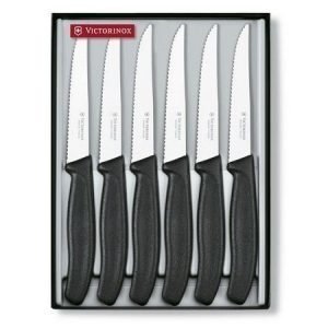 Victorinox pihviveitsisetti lahjapakkauksessa