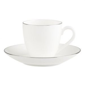 Villeroy & Boch Anmut Platinum No.1 Espressokuppi Ja Lautanen