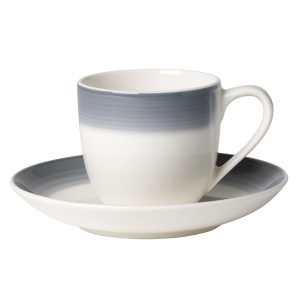 Villeroy & Boch Colourful Life Espressokuppi & Lautanen Cosy Grey