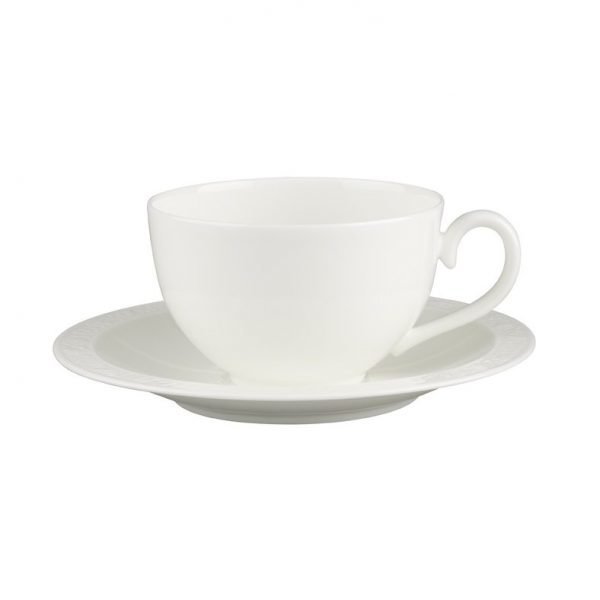 Villeroy & Boch White Pearl Aamiaiskuppi Ja Lautanen