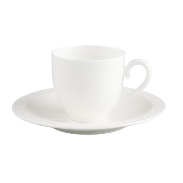 Villeroy & Boch White Pearl Espressokuppi Ja Lautanen