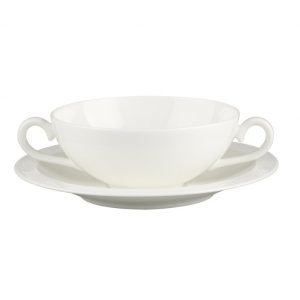 Villeroy & Boch White Pearl Keittokulho Ja Lautanen