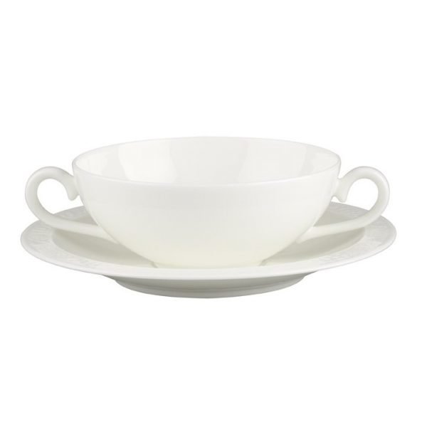 Villeroy & Boch White Pearl Keittokulho Ja Lautanen