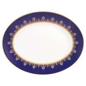 Wedgwood Anthemion Blue Ovaali Lautanen 35 Cm