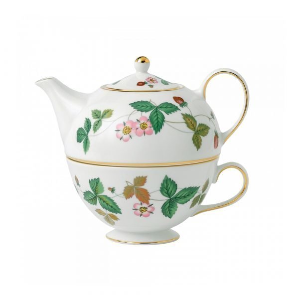 Wedgwood Wild Strawberry Tea For One Kuppi & Tekannu