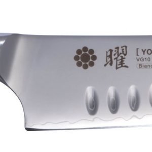 Yaxell Yo U Santoku Veitsi Oliivihiottu Ruostumaton Teräs 18 Cm